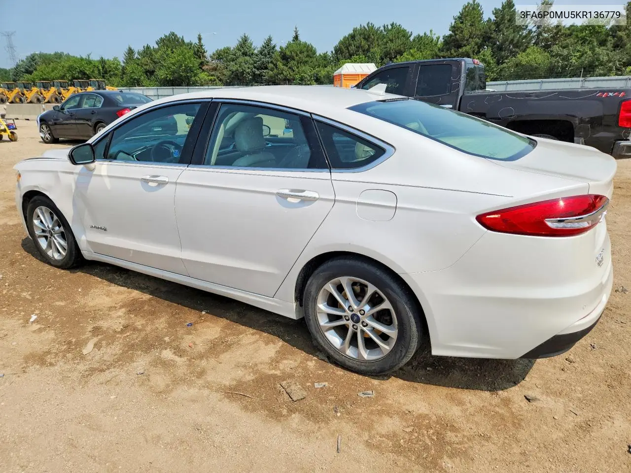 2019 Ford Fusion Sel VIN: 3FA6P0MU5KR136779 Lot: 61813686