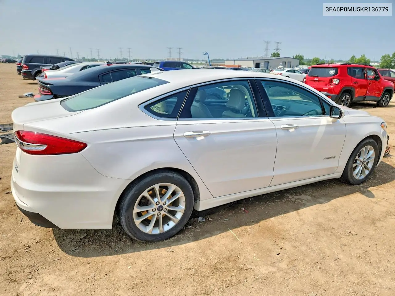 2019 Ford Fusion Sel VIN: 3FA6P0MU5KR136779 Lot: 61813686