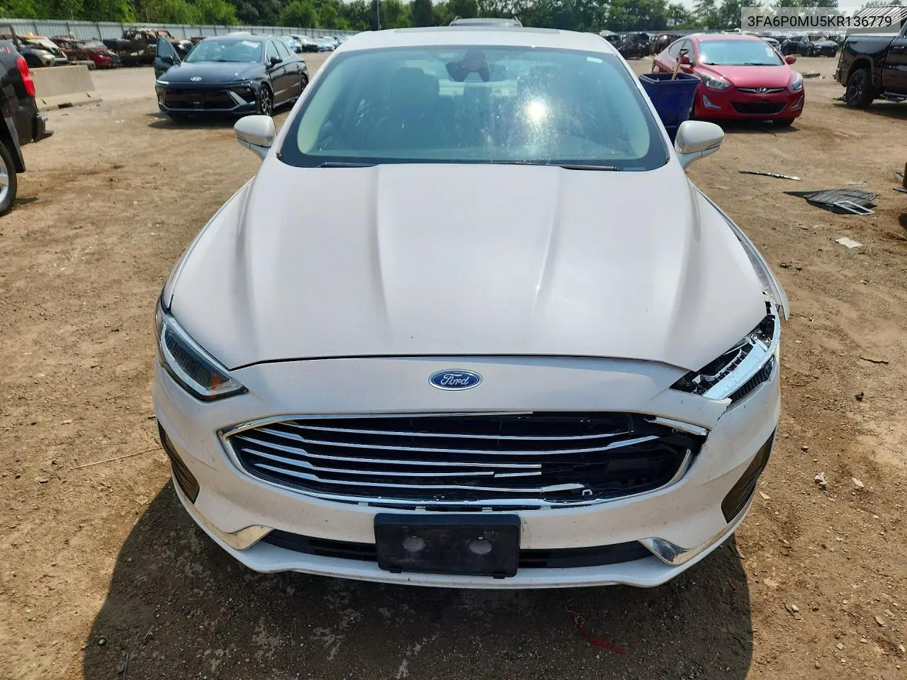 2019 Ford Fusion Sel VIN: 3FA6P0MU5KR136779 Lot: 61813686
