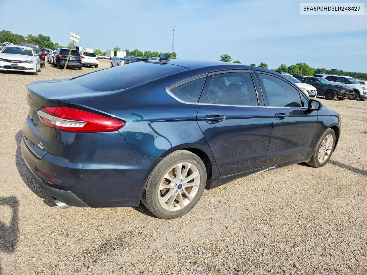 2020 Ford Fusion Se VIN: 3FA6P0HD3LR248427 Lot: 54999136
