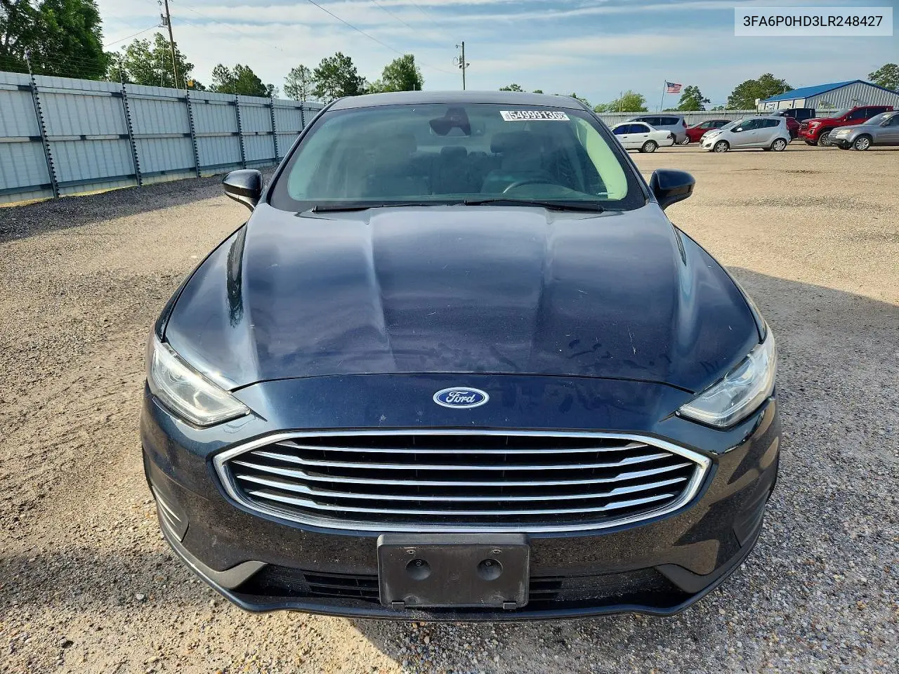 2020 Ford Fusion Se VIN: 3FA6P0HD3LR248427 Lot: 54999136