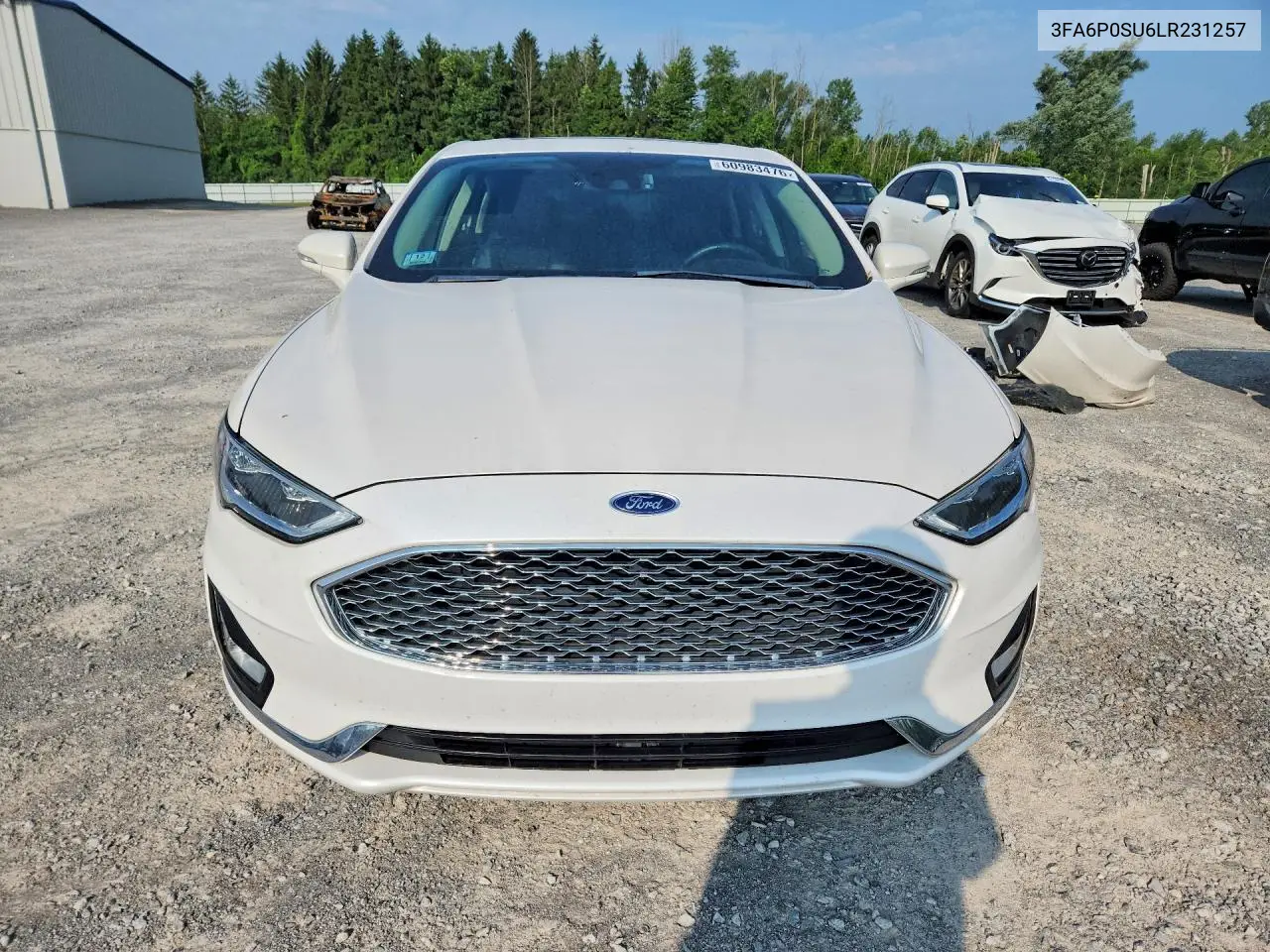 2020 Ford Fusion Titanium VIN: 3FA6P0SU6LR231257 Lot: 60983476