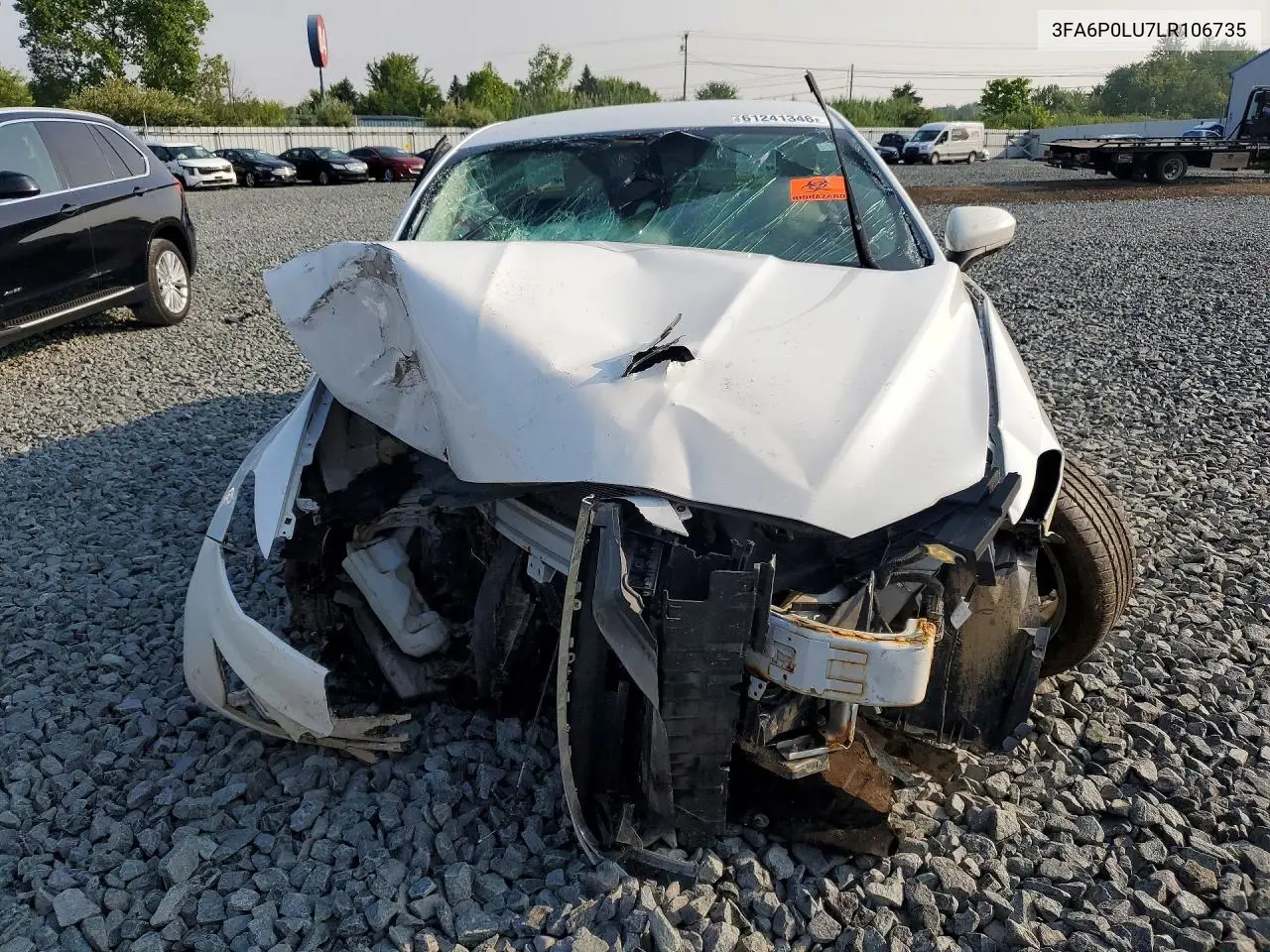 2020 Ford Fusion Se VIN: 3FA6P0LU7LR106735 Lot: 61241346