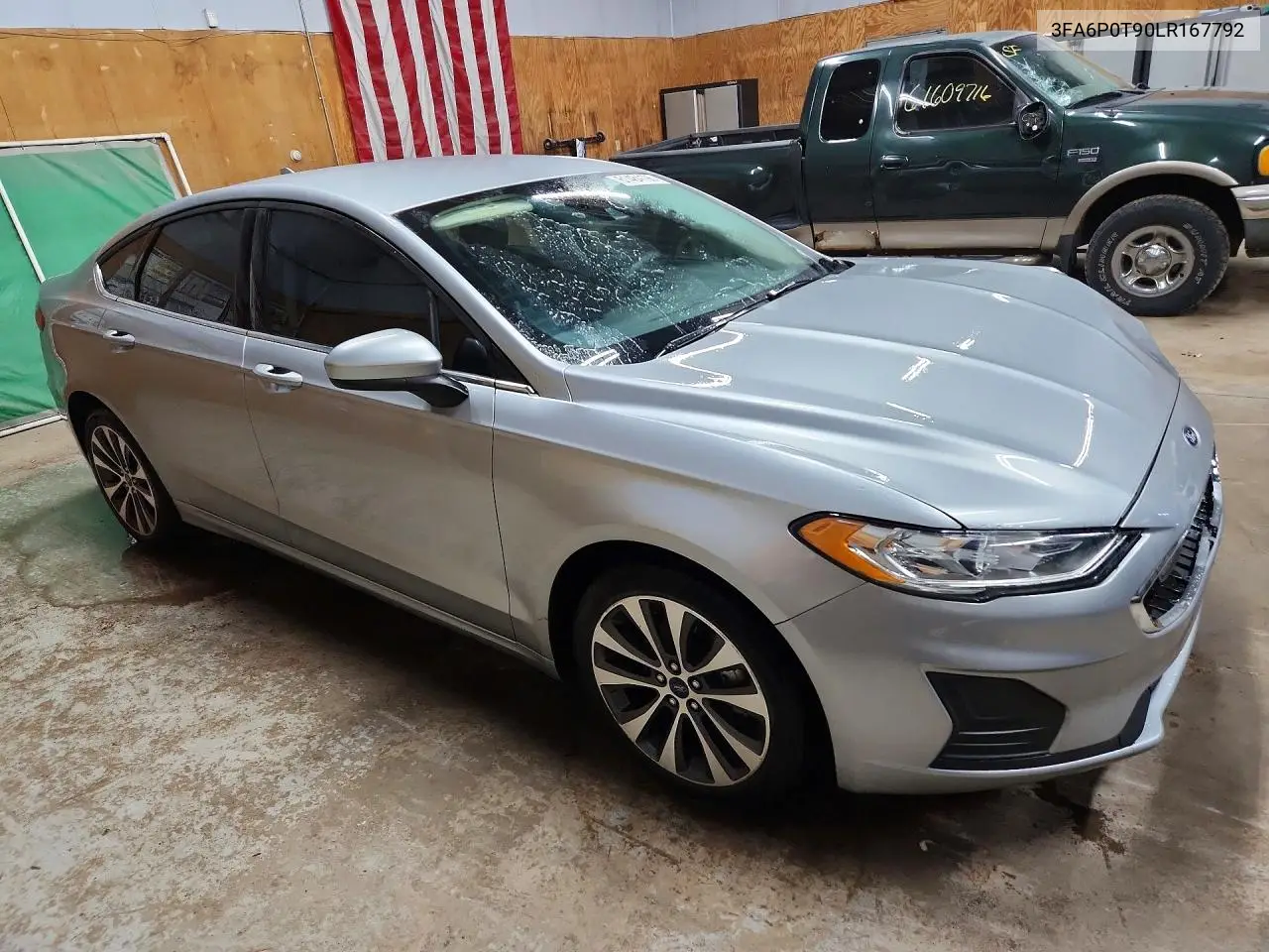 2020 Ford Fusion Se VIN: 3FA6P0T90LR167792 Lot: 61484196