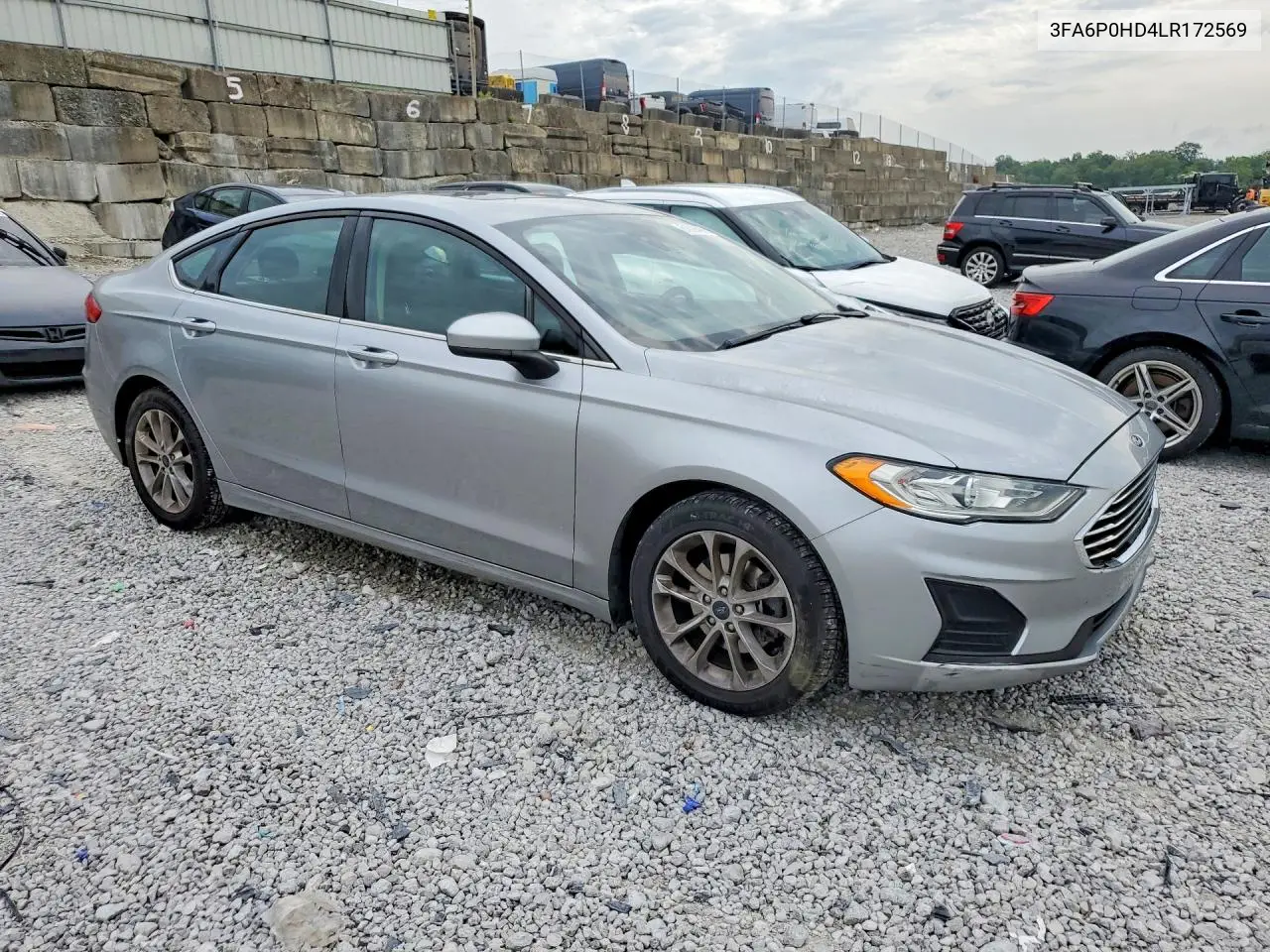 2020 Ford Fusion Se VIN: 3FA6P0HD4LR172569 Lot: 61690466