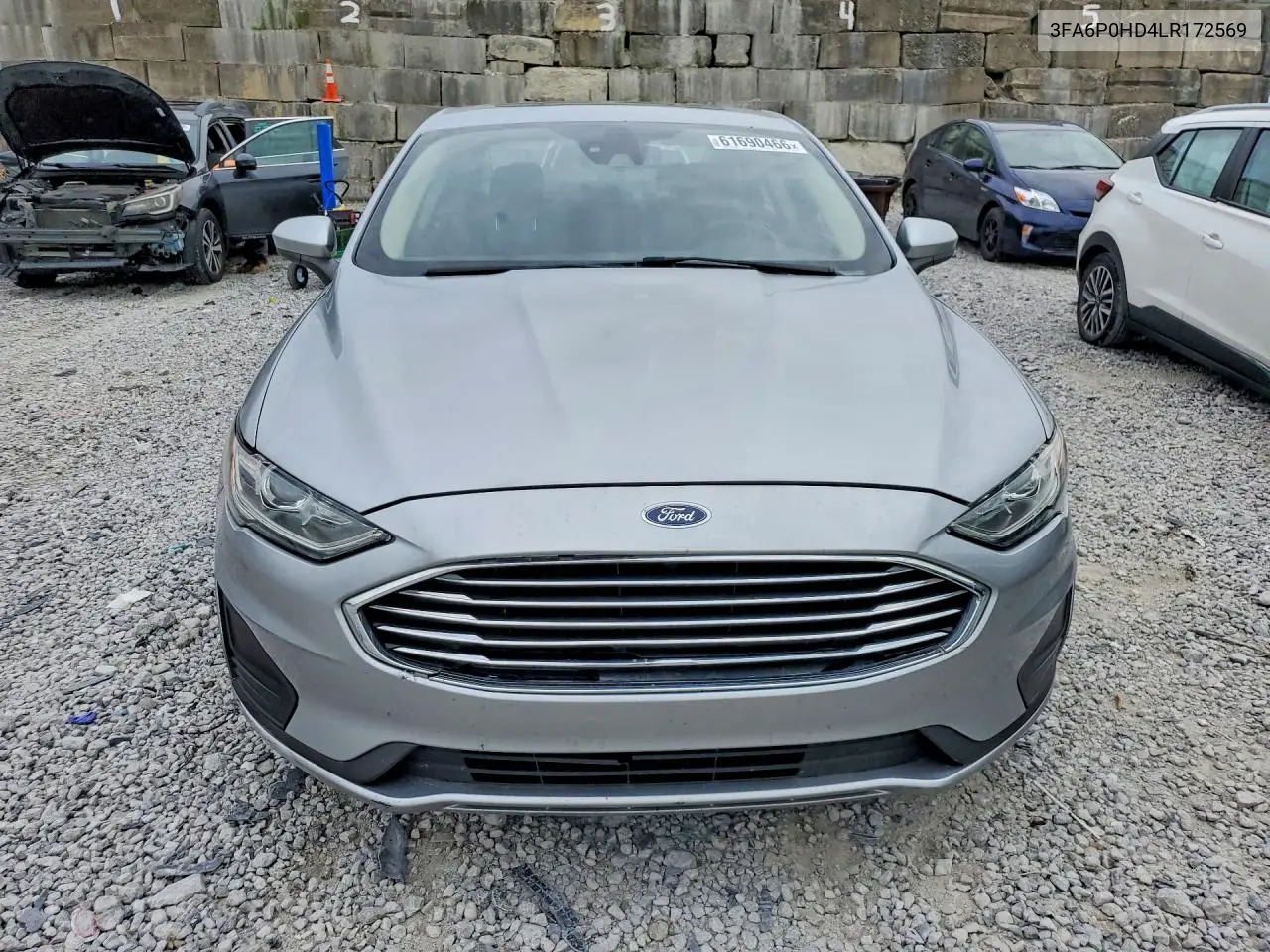 2020 Ford Fusion Se VIN: 3FA6P0HD4LR172569 Lot: 61690466