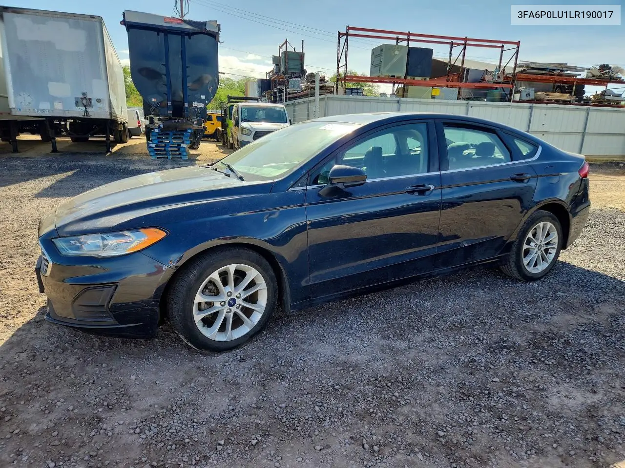 2020 Ford Fusion Se VIN: 3FA6P0LU1LR190017 Lot: 61805446