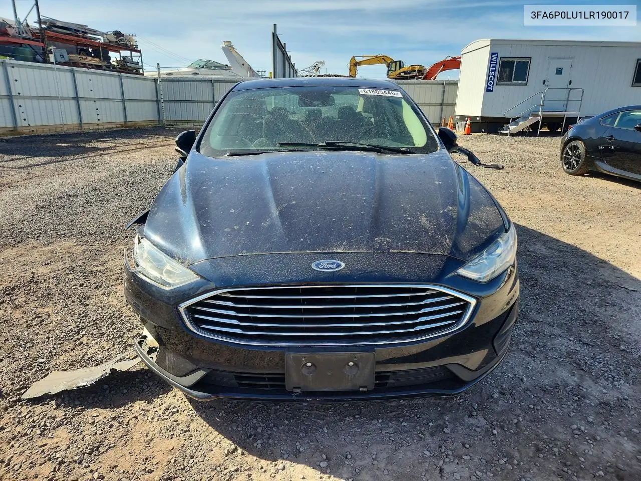 2020 Ford Fusion Se VIN: 3FA6P0LU1LR190017 Lot: 61805446