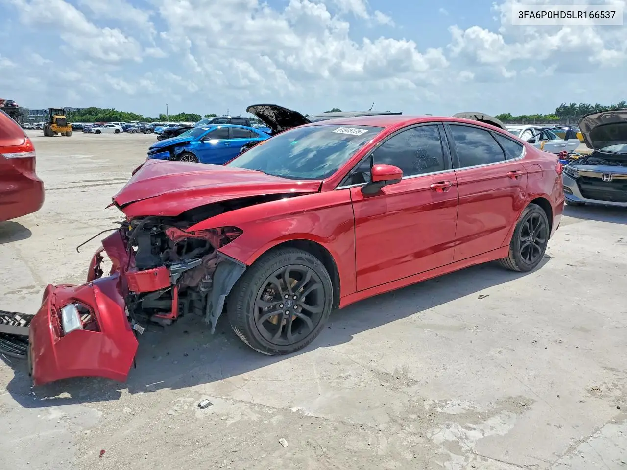 2020 Ford Fusion Se VIN: 3FA6P0HD5LR166537 Lot: 61946126