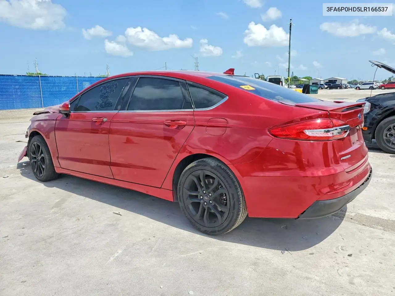 2020 Ford Fusion Se VIN: 3FA6P0HD5LR166537 Lot: 61946126