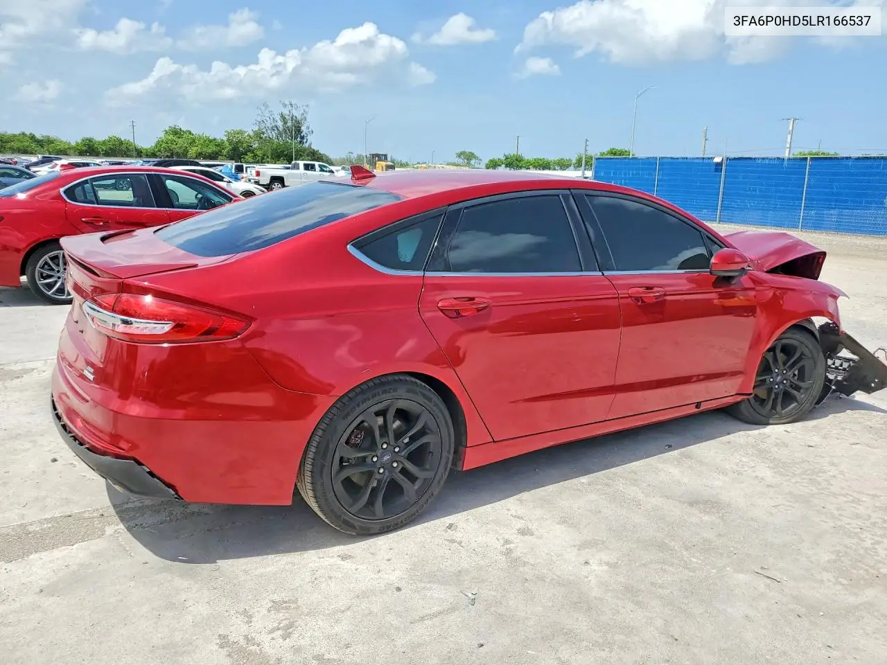 2020 Ford Fusion Se VIN: 3FA6P0HD5LR166537 Lot: 61946126