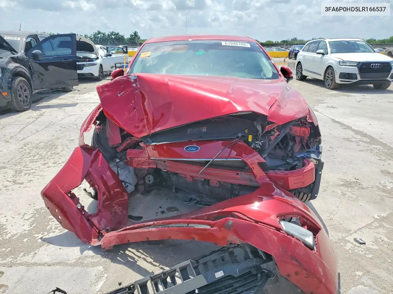 2020 Ford Fusion Se VIN: 3FA6P0HD5LR166537 Lot: 61946126