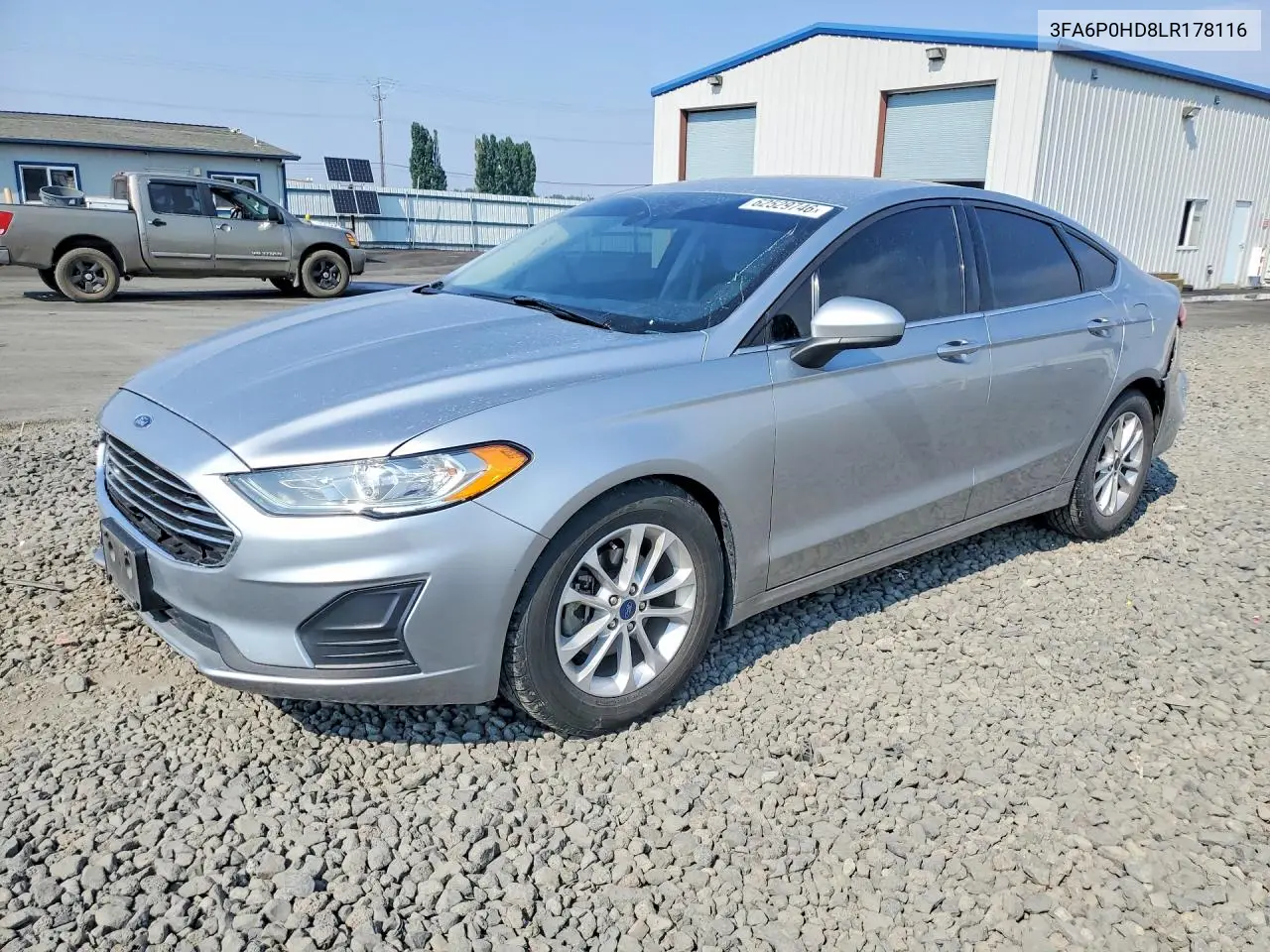 2020 Ford Fusion Se VIN: 3FA6P0HD8LR178116 Lot: 62529746