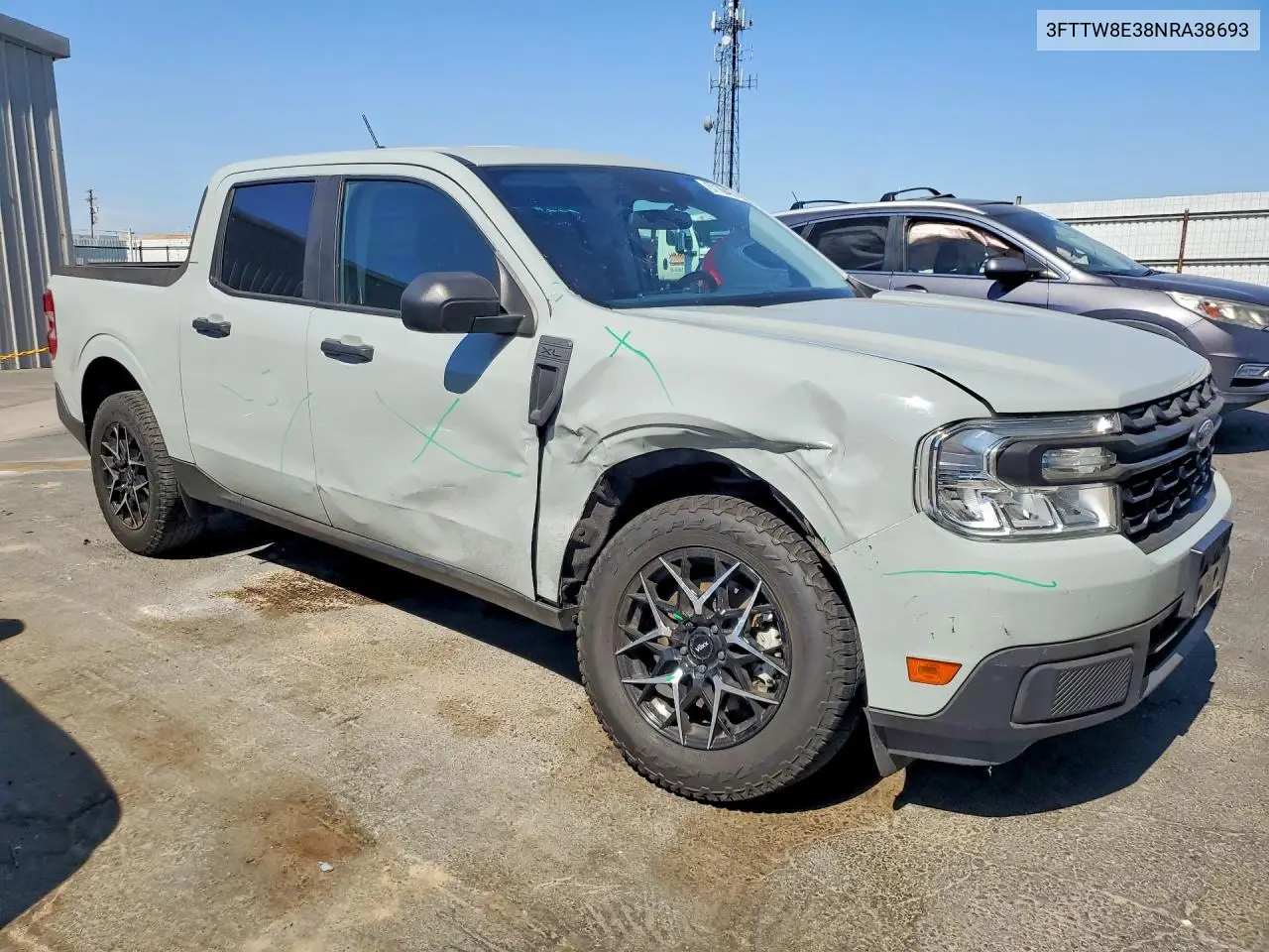 2022 Ford Maverick Xl VIN: 3FTTW8E38NRA38693 Lot: 57160426