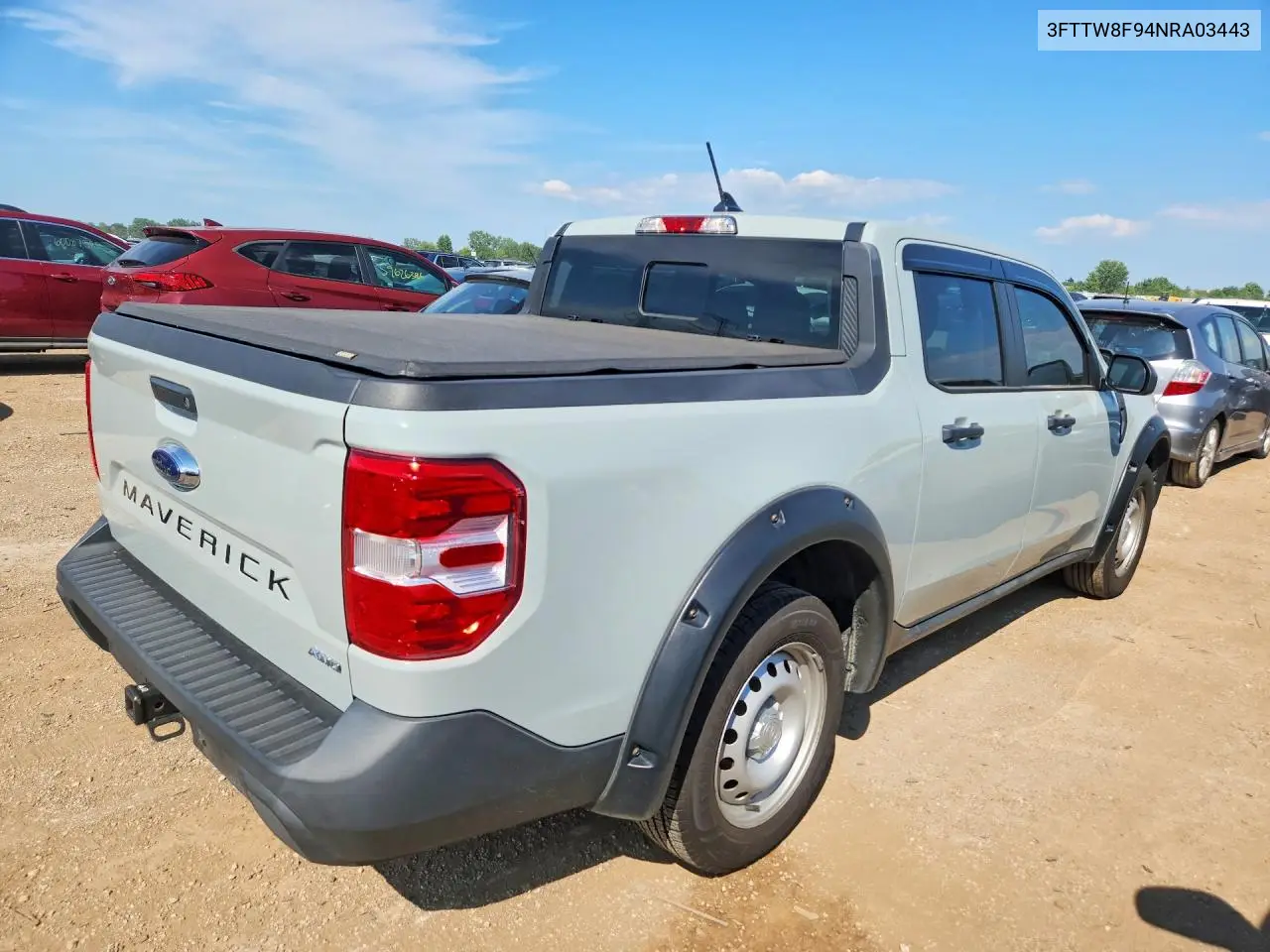 2022 Ford Maverick Xl VIN: 3FTTW8F94NRA03443 Lot: 59220606