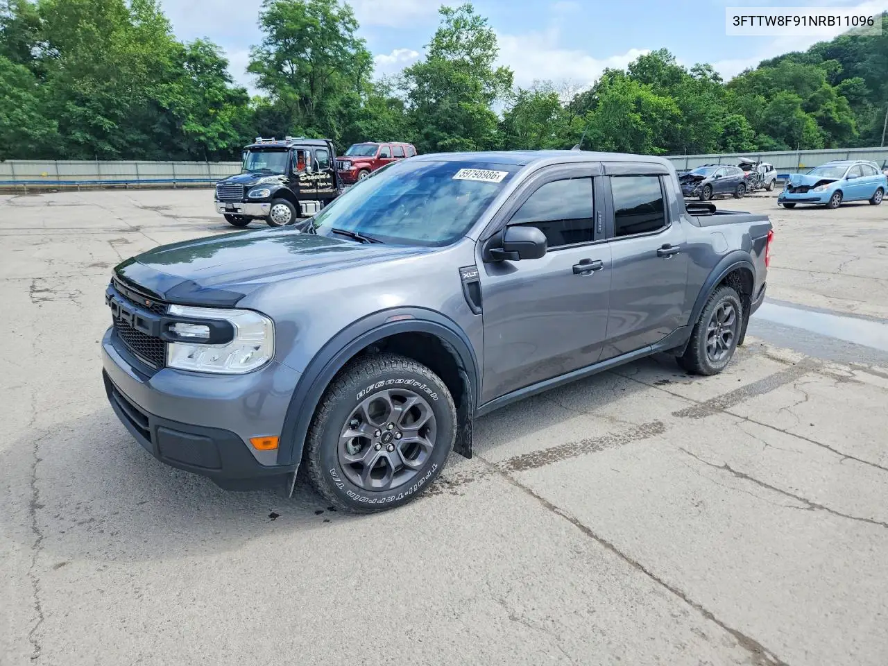 2022 Ford Maverick Xl VIN: 3FTTW8F91NRB11096 Lot: 59798986