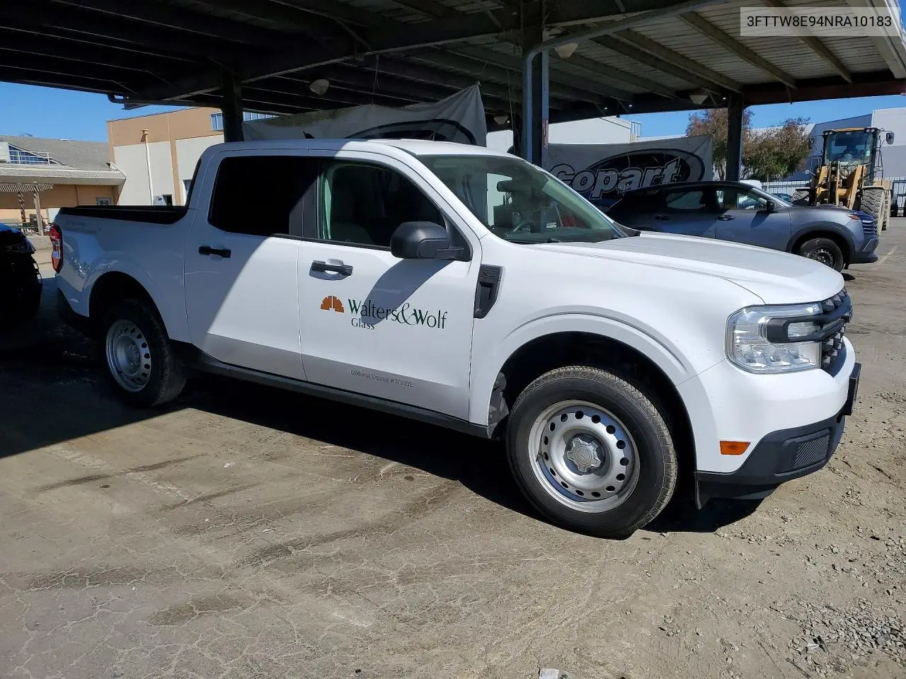 2022 Ford Maverick Xl VIN: 3FTTW8E94NRA10183 Lot: 59950756