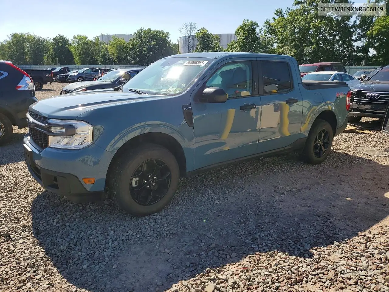 2022 Ford Maverick Xl VIN: 3FTTW8F9XNRB06849 Lot: 60060356