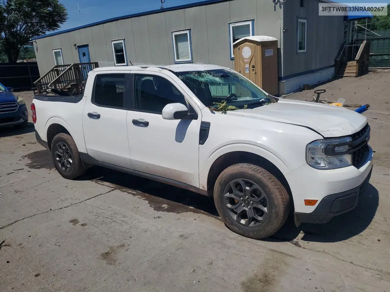 2022 Ford Maverick Xl VIN: 3FTTW8E33NRA80267 Lot: 60146386