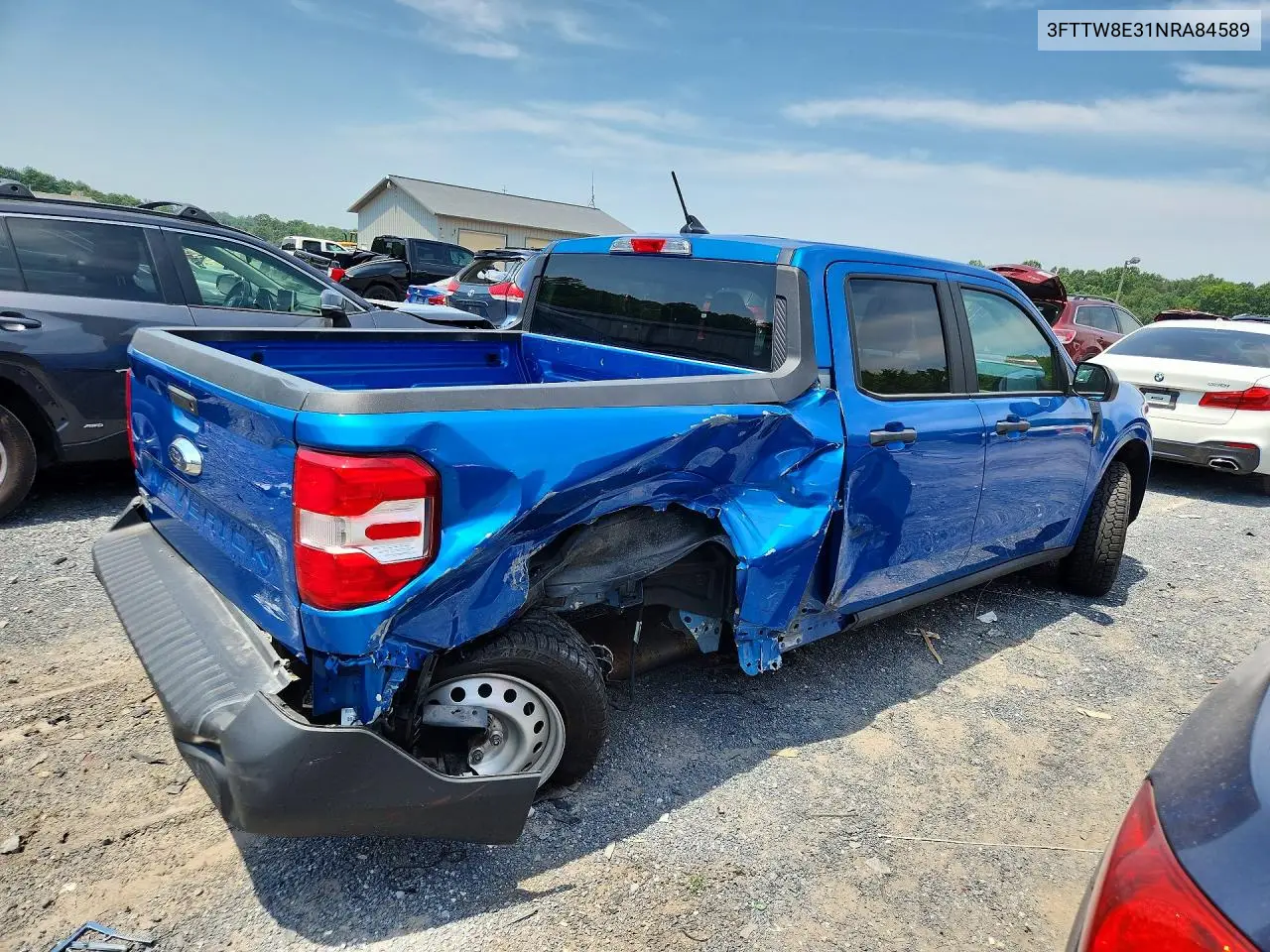 2022 Ford Maverick Xl VIN: 3FTTW8E31NRA84589 Lot: 60770426