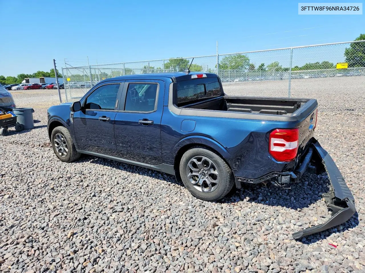 2022 Ford Maverick Xl VIN: 3FTTW8F96NRA34726 Lot: 60929466
