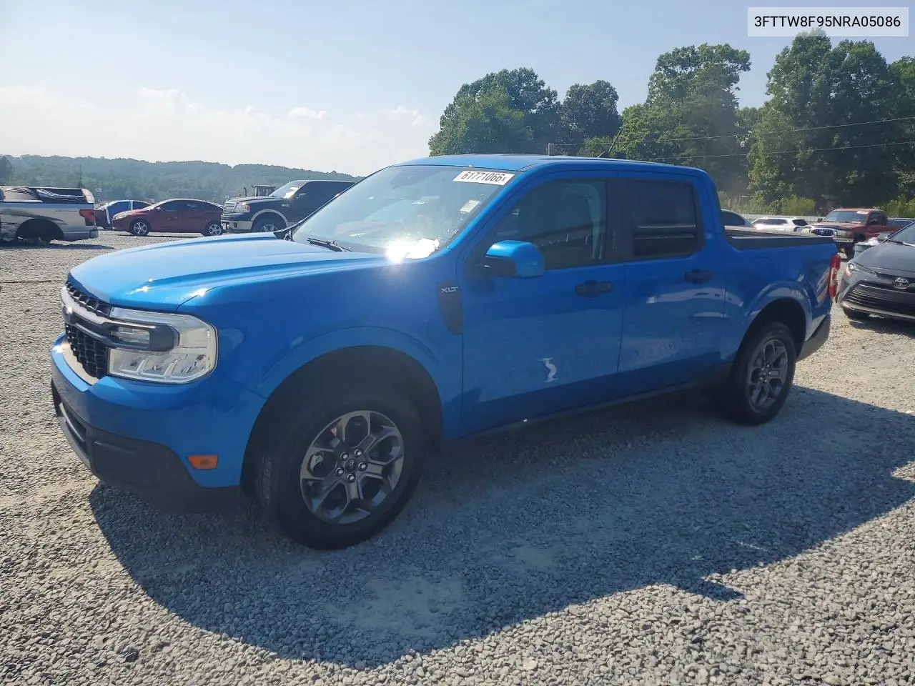 2022 Ford Maverick Xl VIN: 3FTTW8F95NRA05086 Lot: 61771066