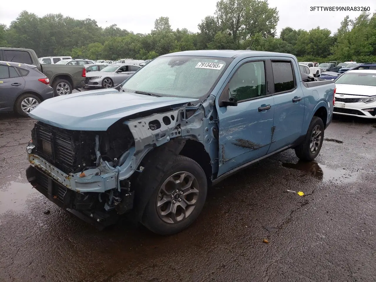 2022 Ford Maverick Xl VIN: 3FTTW8E99NRA83260 Lot: 79134265