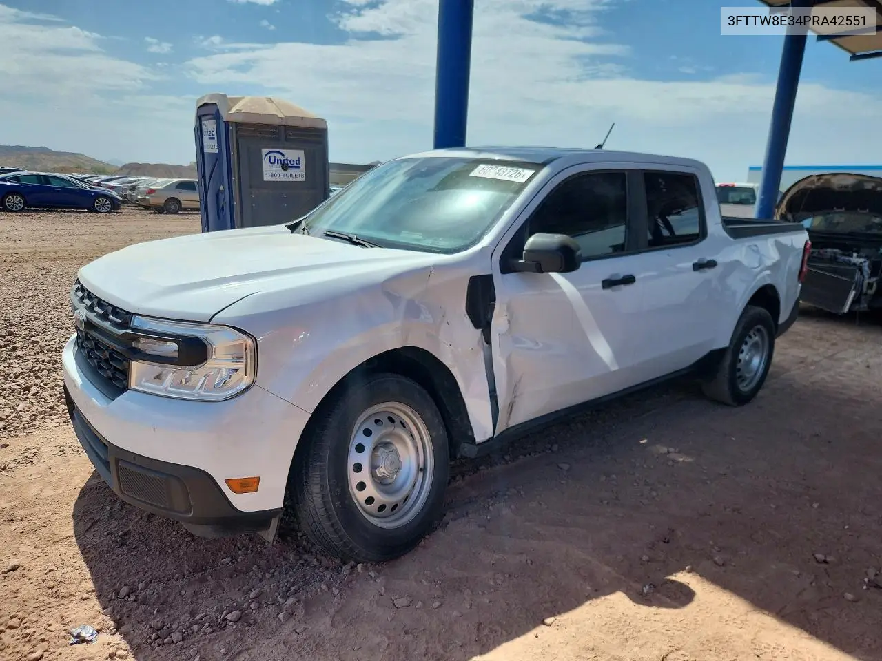 2023 Ford Maverick Xl VIN: 3FTTW8E34PRA42551 Lot: 60843726