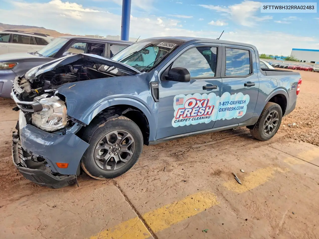 2024 Ford Maverick Xlt VIN: 3FTTW8H32RRA02483 Lot: 57082906