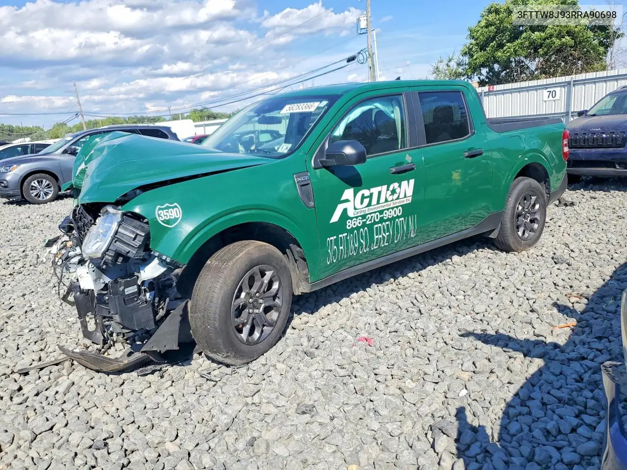 2024 Ford Maverick Xlt VIN: 3FTTW8J93RRA90698 Lot: 58283366