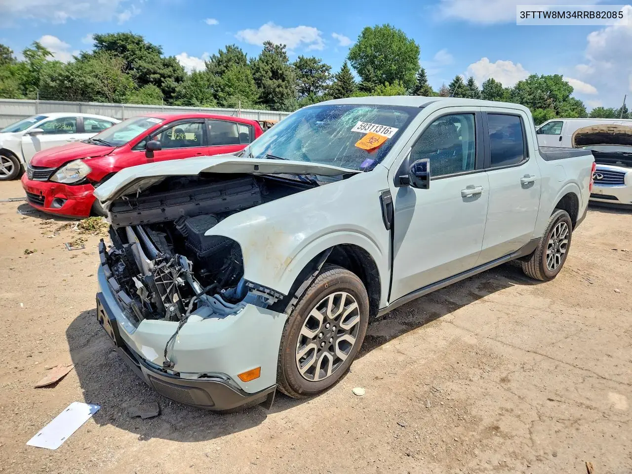 2024 Ford Maverick Lariat VIN: 3FTTW8M34RRB82085 Lot: 59311316