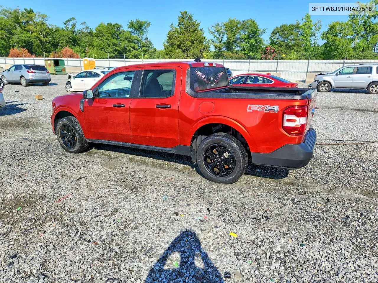 2024 Ford Maverick Xlt VIN: 3FTTW8J91RRA27518 Lot: 60186506