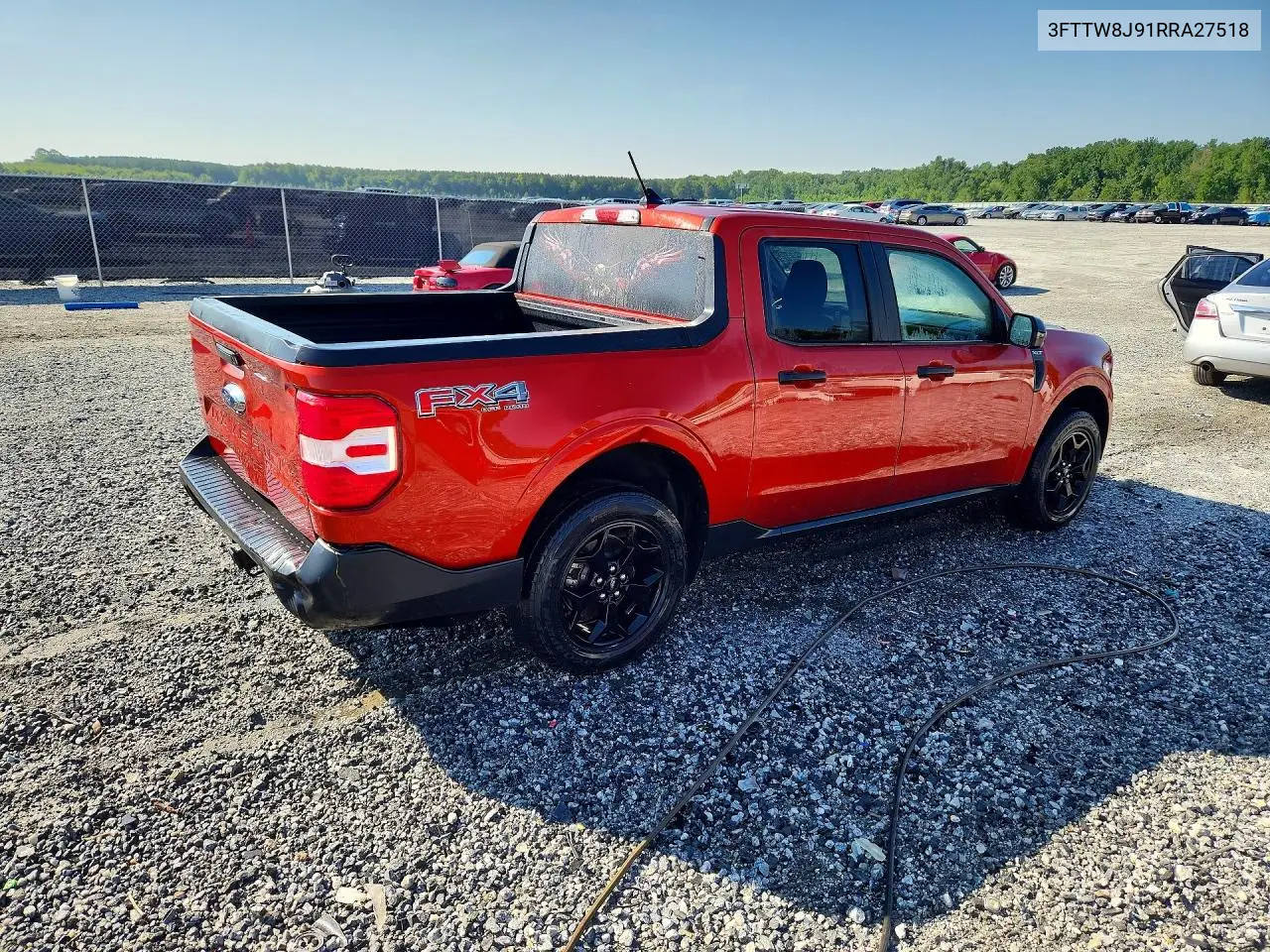 2024 Ford Maverick Xlt VIN: 3FTTW8J91RRA27518 Lot: 60186506
