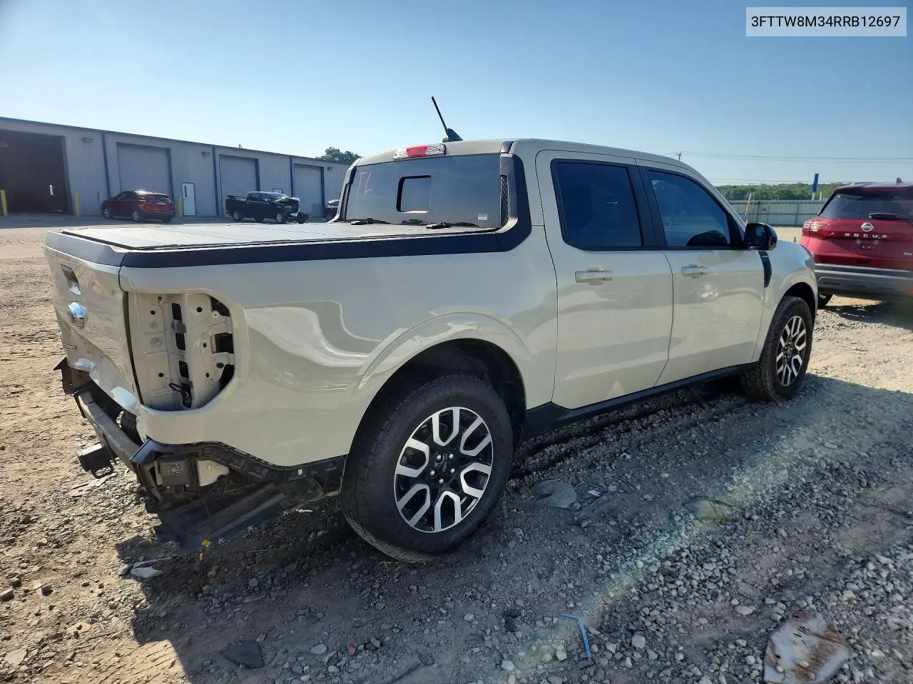 2024 Ford Maverick Lariat VIN: 3FTTW8M34RRB12697 Lot: 60215136