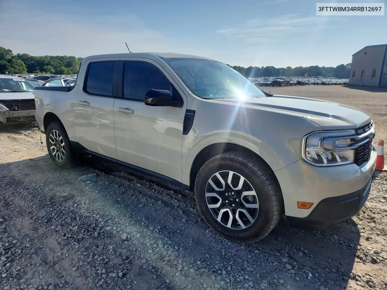 2024 Ford Maverick Lariat VIN: 3FTTW8M34RRB12697 Lot: 60215136
