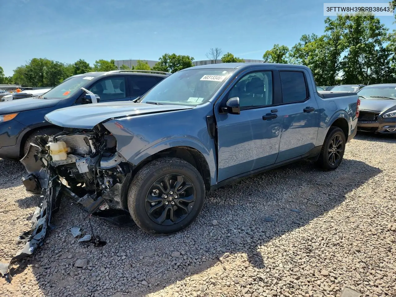 2024 Ford Maverick Xlt VIN: 3FTTW8H39RRB38643 Lot: 60313346