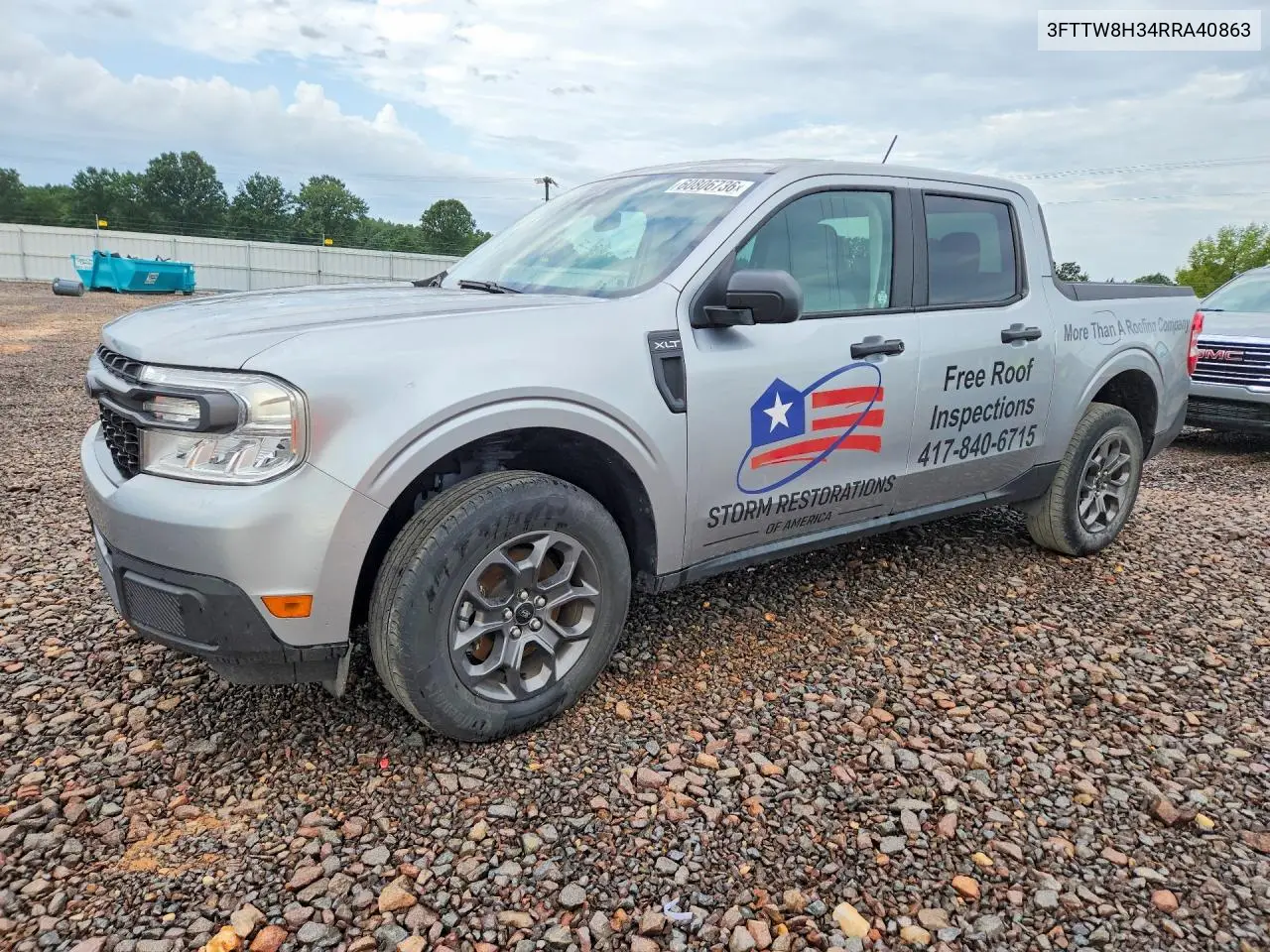 2024 Ford Maverick Xlt VIN: 3FTTW8H34RRA40863 Lot: 60806736