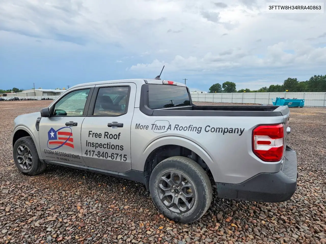 2024 Ford Maverick Xlt VIN: 3FTTW8H34RRA40863 Lot: 60806736