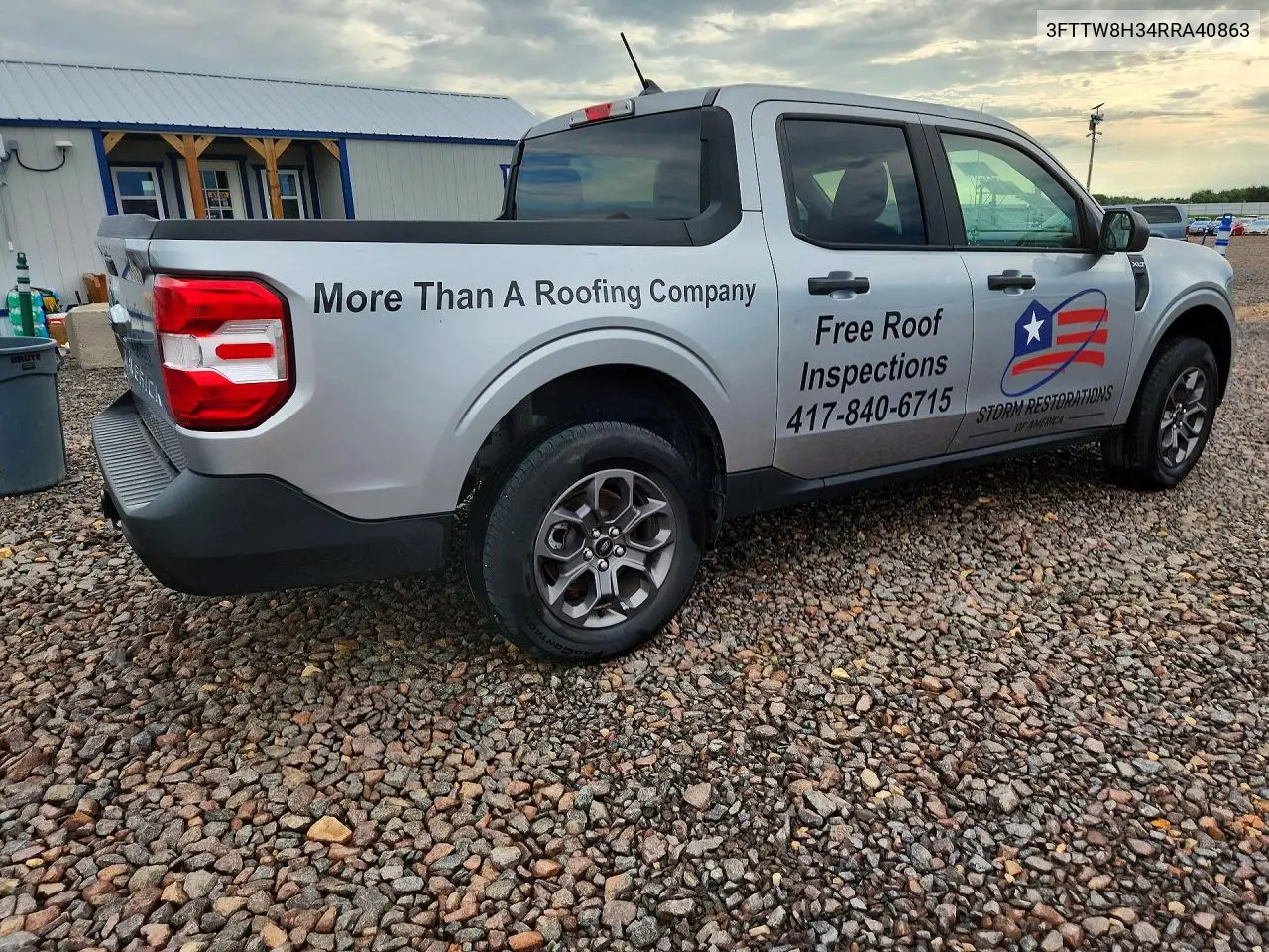 2024 Ford Maverick Xlt VIN: 3FTTW8H34RRA40863 Lot: 60806736