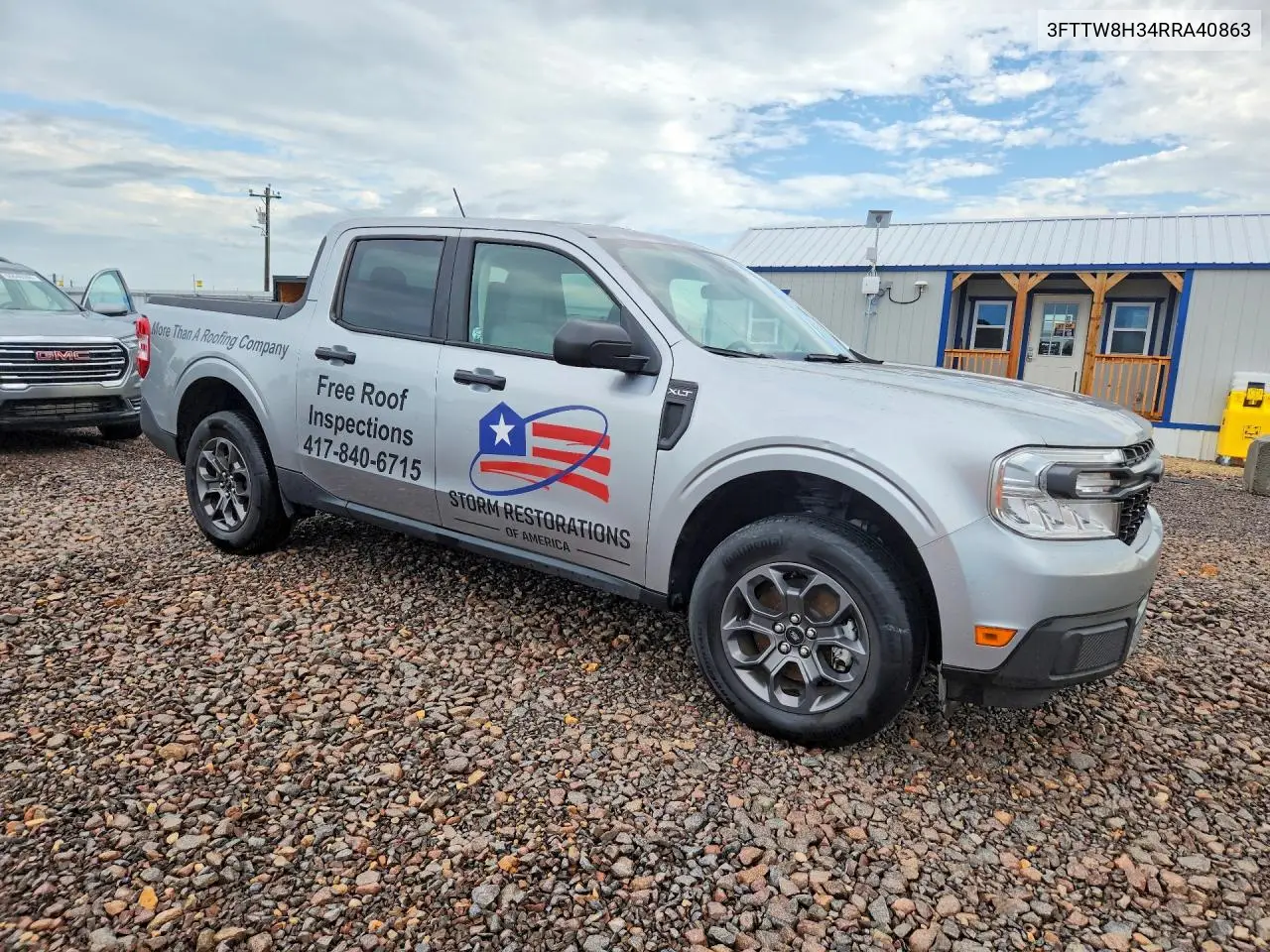 2024 Ford Maverick Xlt VIN: 3FTTW8H34RRA40863 Lot: 60806736