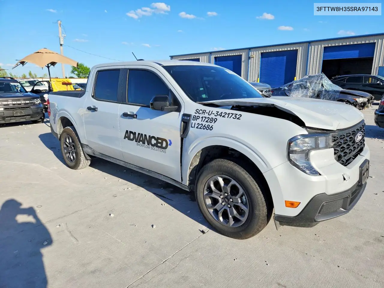 2025 Ford Maverick Xlt VIN: 3FTTW8H35SRA97143 Lot: 56865336
