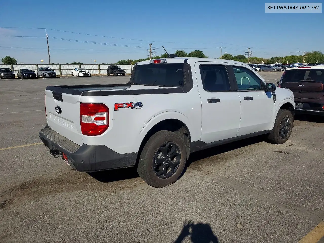 2025 Ford Maverick Xlt VIN: 3FTTW8JA4SRA92752 Lot: 57935486