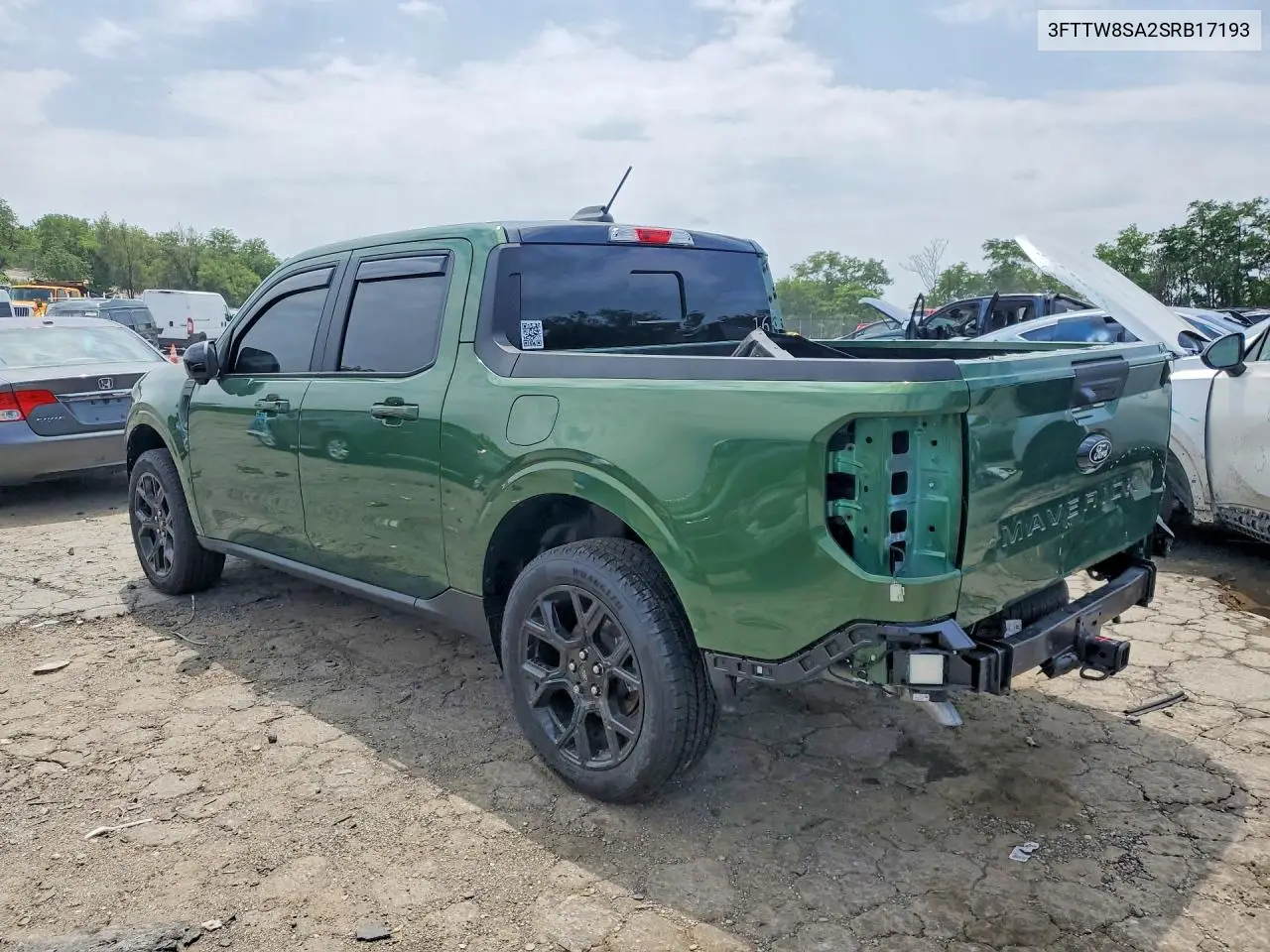 2025 Ford Maverick Lariat VIN: 3FTTW8SA2SRB17193 Lot: 60717996