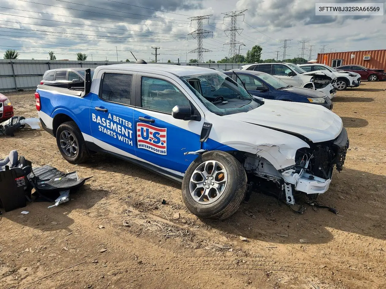 2025 Ford Maverick Xlt VIN: 3FTTW8J32SRA66569 Lot: 60746426