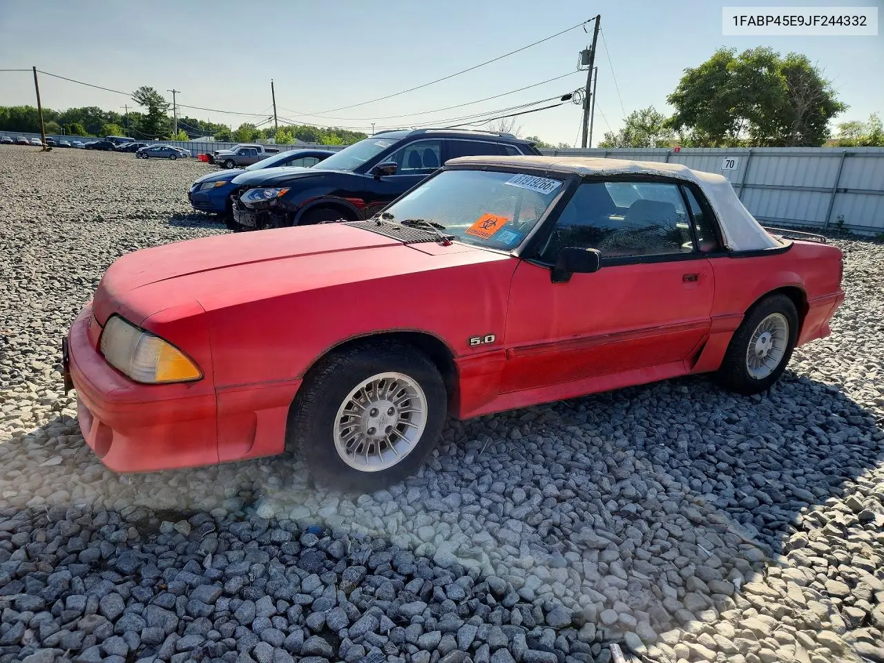 1988 Ford Mustang Gt VIN: 1FABP45E9JF244332 Lot: 61919266