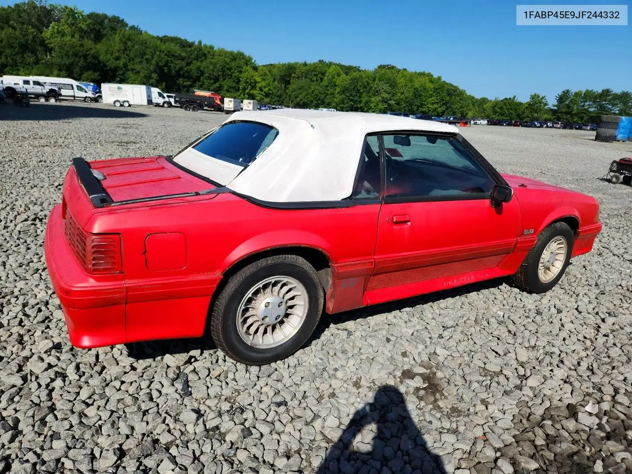 1988 Ford Mustang Gt VIN: 1FABP45E9JF244332 Lot: 61919266