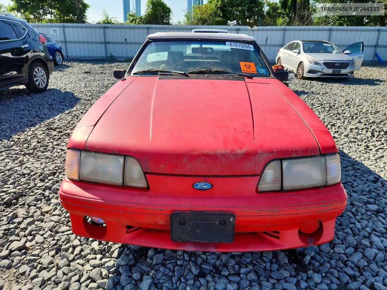 1988 Ford Mustang Gt VIN: 1FABP45E9JF244332 Lot: 61919266