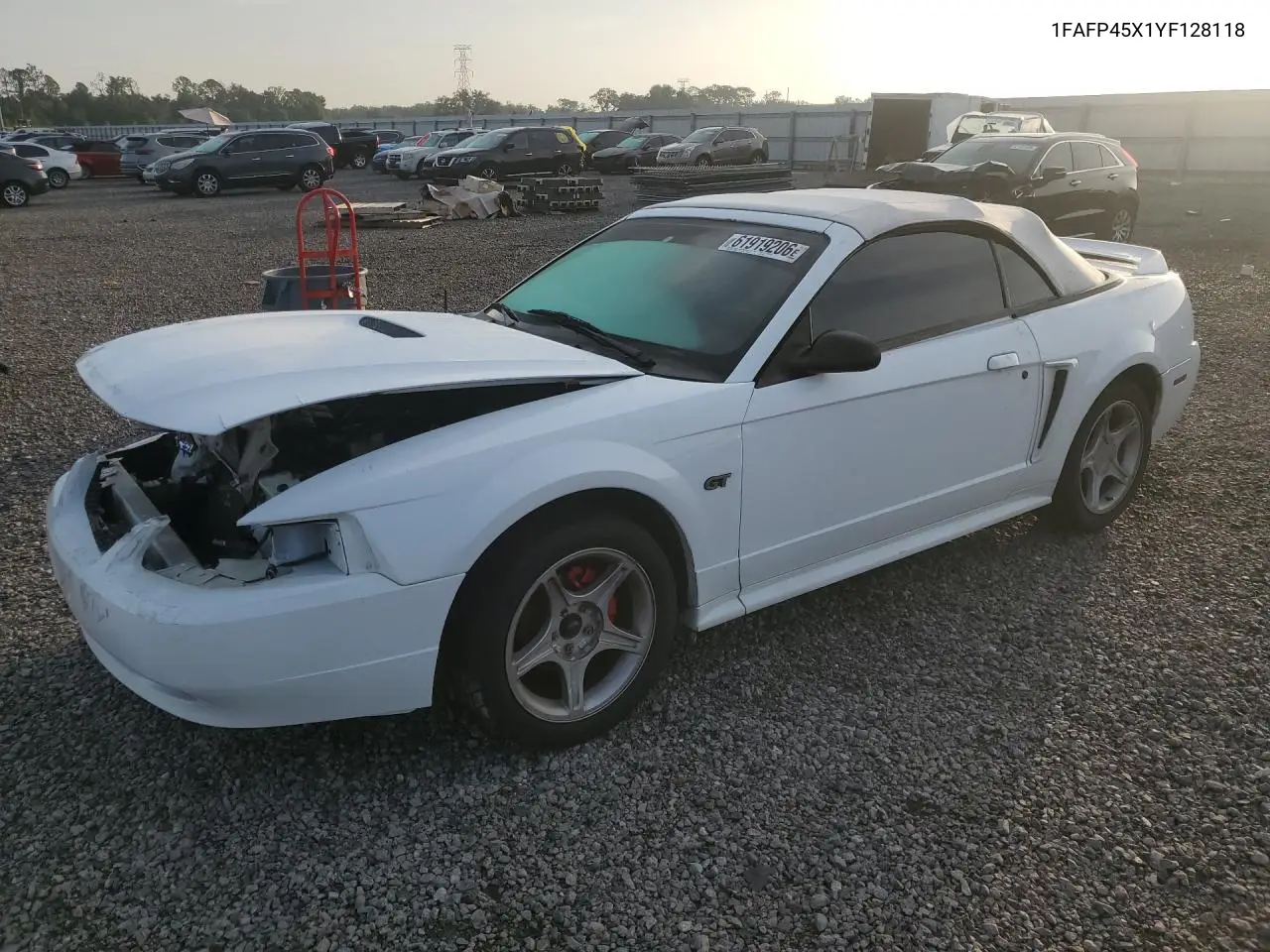 2000 Ford Mustang Gt VIN: 1FAFP45X1YF128118 Lot: 61919206
