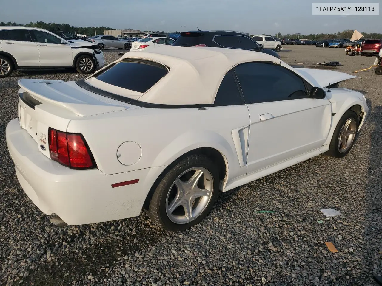 2000 Ford Mustang Gt VIN: 1FAFP45X1YF128118 Lot: 61919206