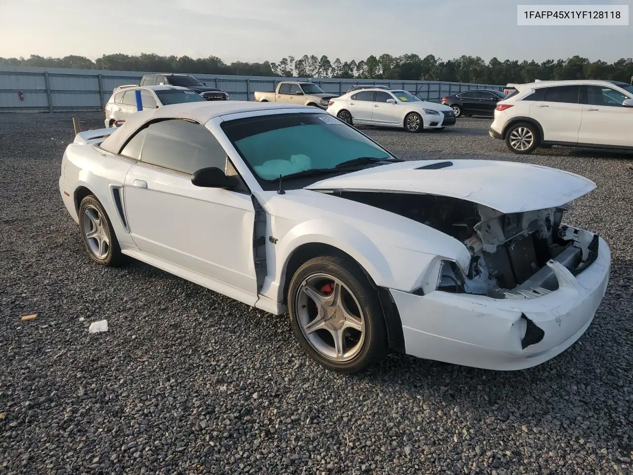 2000 Ford Mustang Gt VIN: 1FAFP45X1YF128118 Lot: 61919206